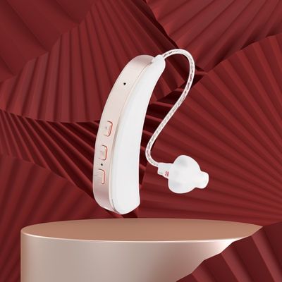 Audífonos ITE de supresión de aullidos de venta libre, amplificador digital de audición autoajustable de 9 niveles recargable