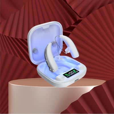 BTE Invisible OTC Audífonos Cancelación de ruido Desinfección ultravioleta Amplificador auditivo recargable