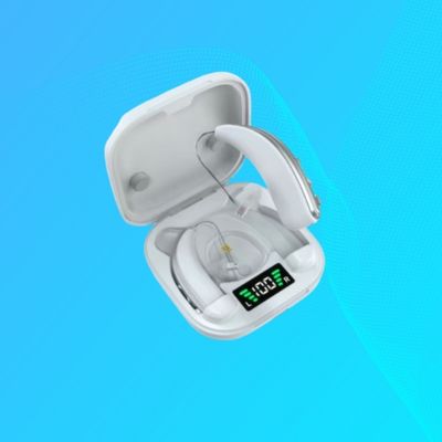 Audífonos invisibles de 8 canales con cancelación activa de ruido y lámpara de luz púrpura de alta potencia