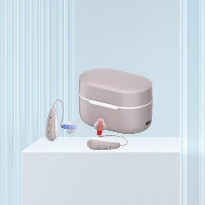 4 Programas de Audífonos OTC de Inducción Táctil Batería Recargable de Polímero de Ión-Litio