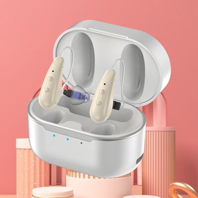 Audífono Recargable BTE CIC Tipo Inducción Táctil Dispositivo Auditivo Compacto Diseñado para Inalámbrico y Larga Duración de Batería