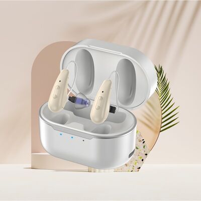 Audífonos OTC Beige o Personalizados con Certificación CE, 4 Programas que Garantizan un Soporte Auditivo Efectivo y un Ajuste Cómodo